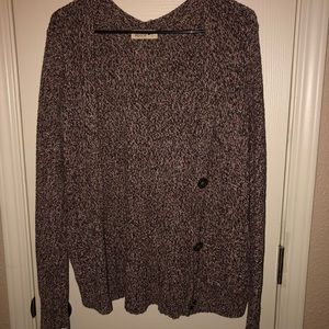 Purple knit cardigan